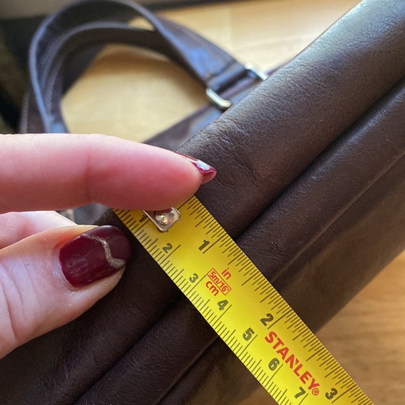 Valentina In Pell Brown Genuine Leather Briefcase Made In Italy - Picture 7 of 17